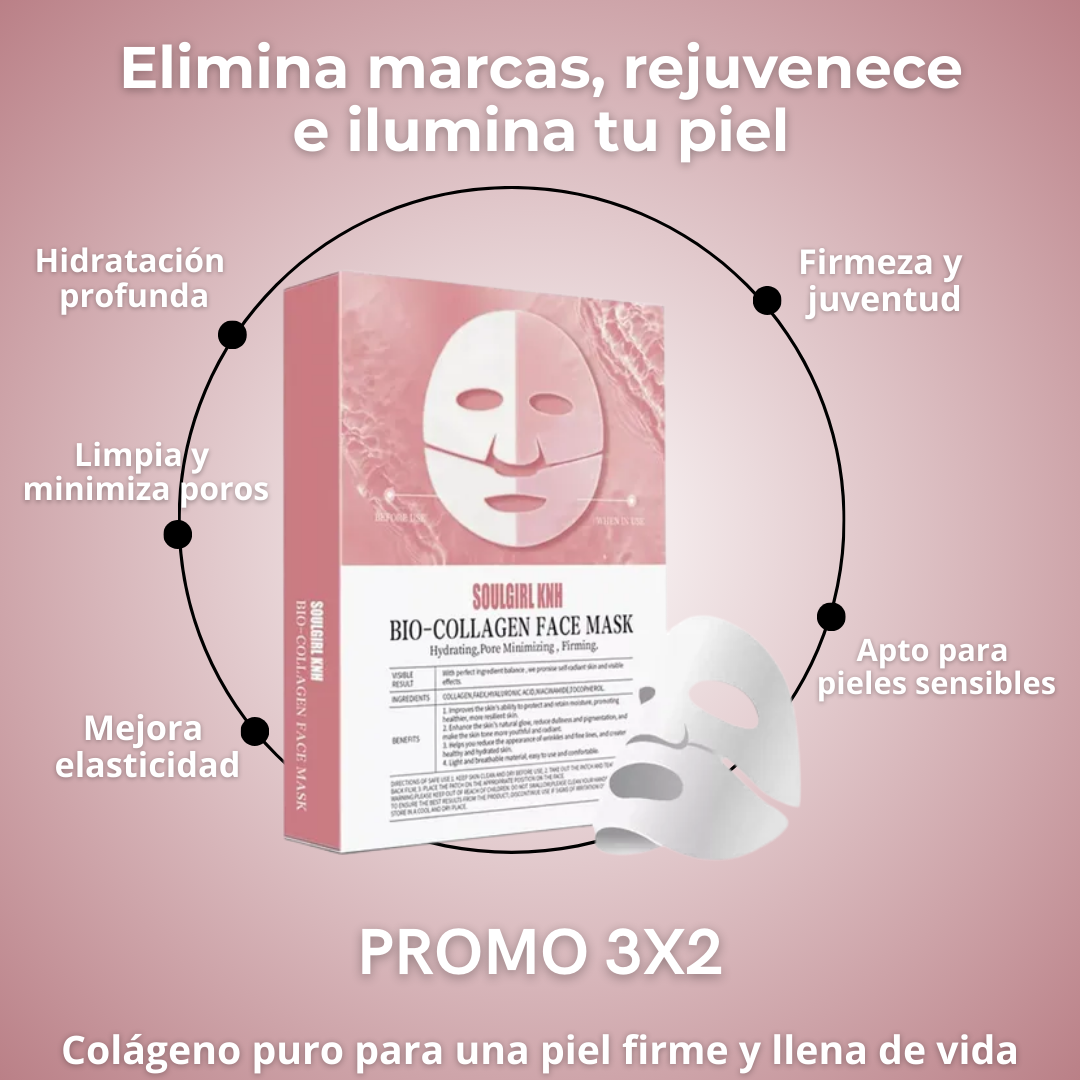 CollagenGlow® Máscara Rejuvenecedora & Luminosa - PROMO 3x2