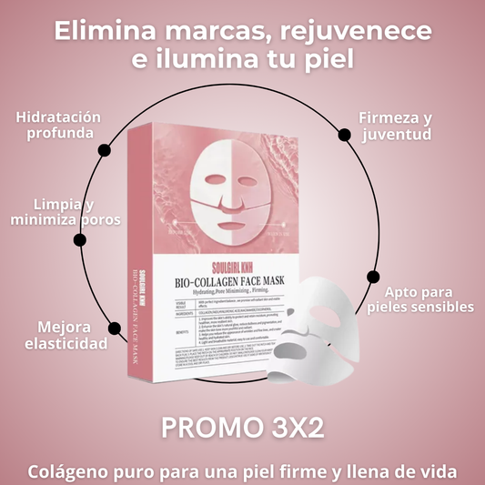 CollagenGlow® Máscara Rejuvenecedora & Luminosa - PROMO 3x2